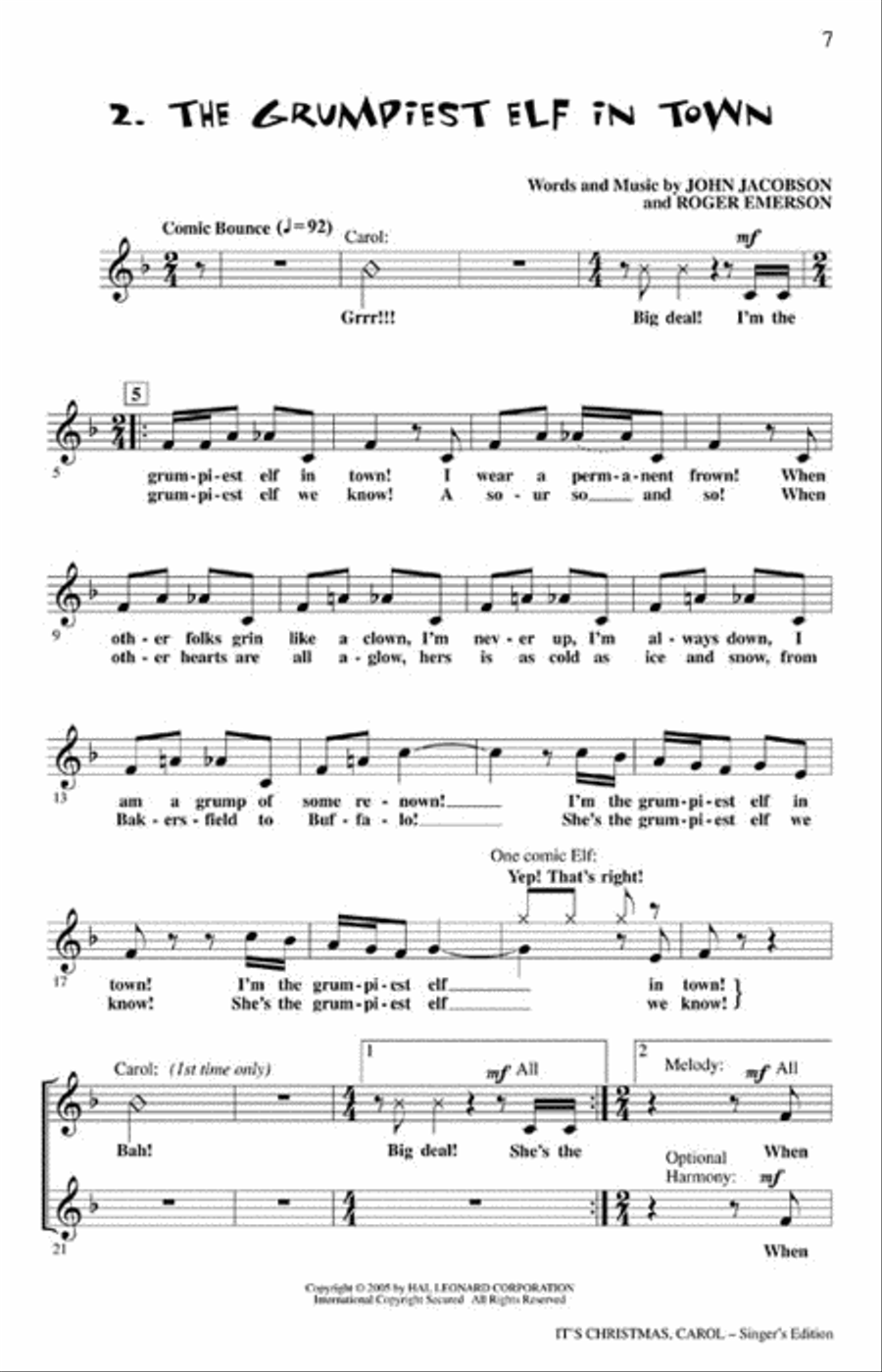 It's Christmas, Carol! Choir scores gallery preview page 3