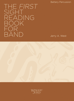 Book cover for The First Sight Reading Book for Band - Percussion