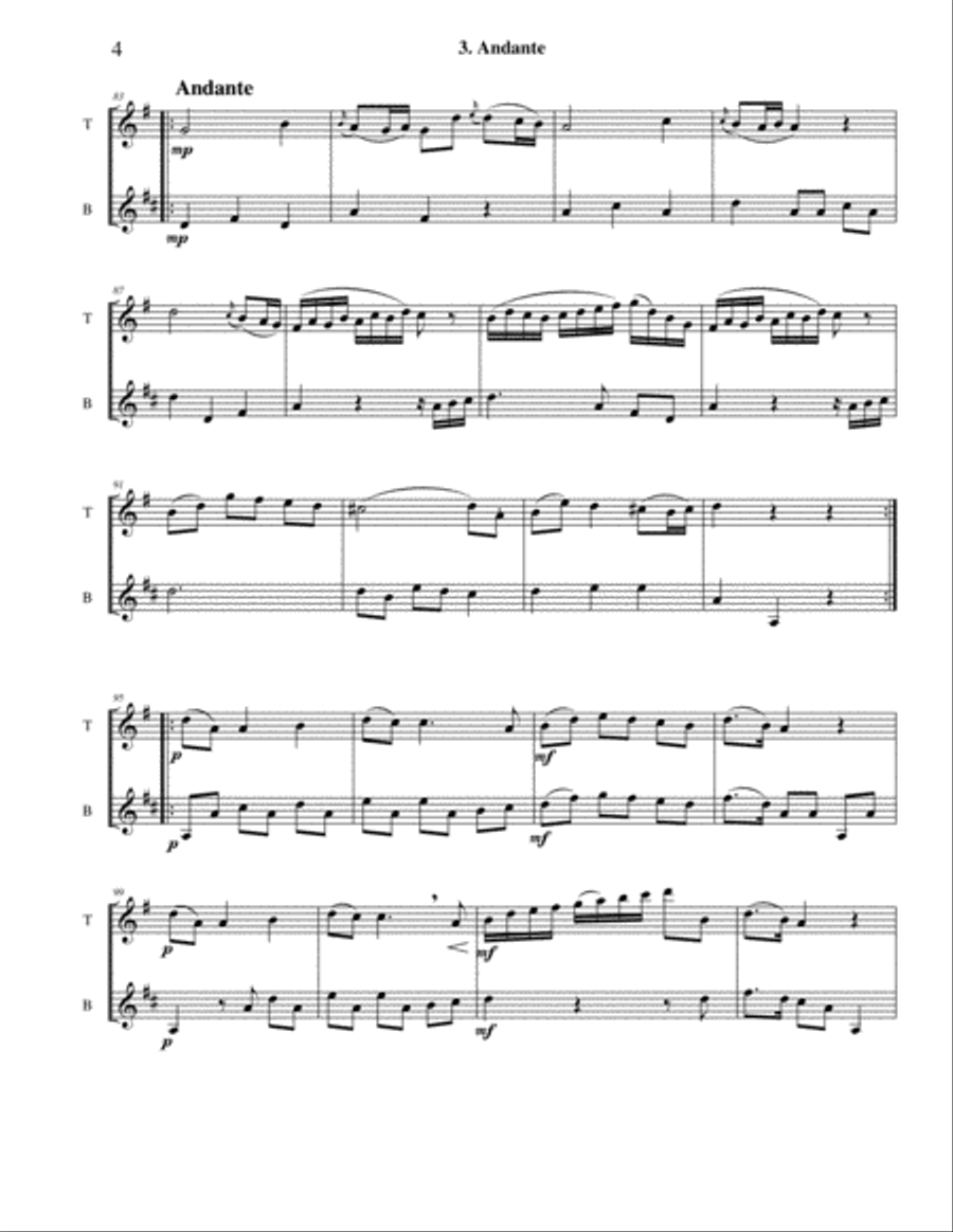 Twelve Mozart Duets Twelve Mozart Duets Woodwind Duet scores gallery preview page 4