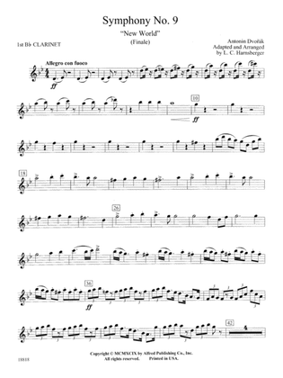 Symphony No. 9 "New World", Finale: 1st B-flat Clarinet