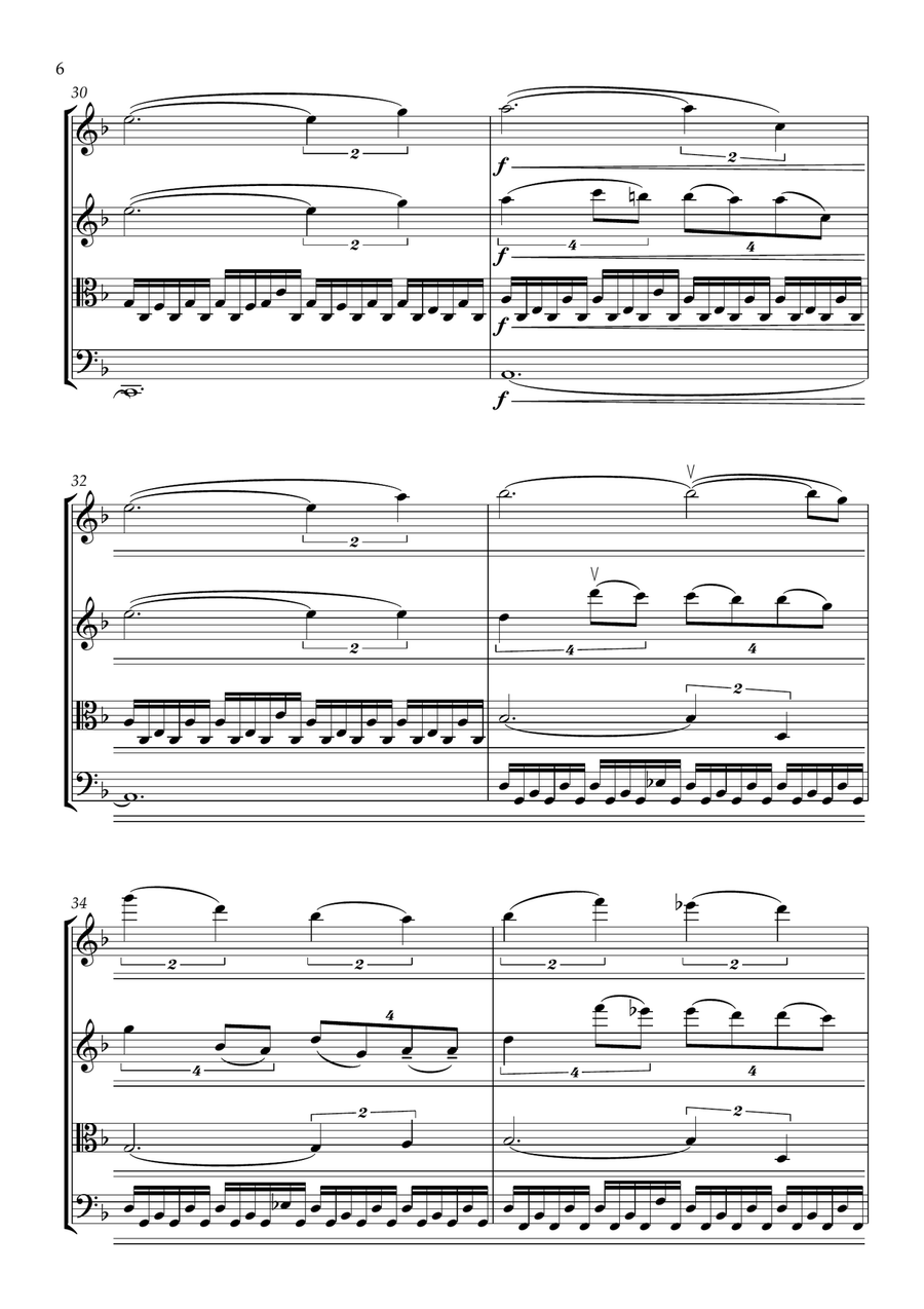 Chevalier De Sangreal String Quartet scores gallery preview page 6