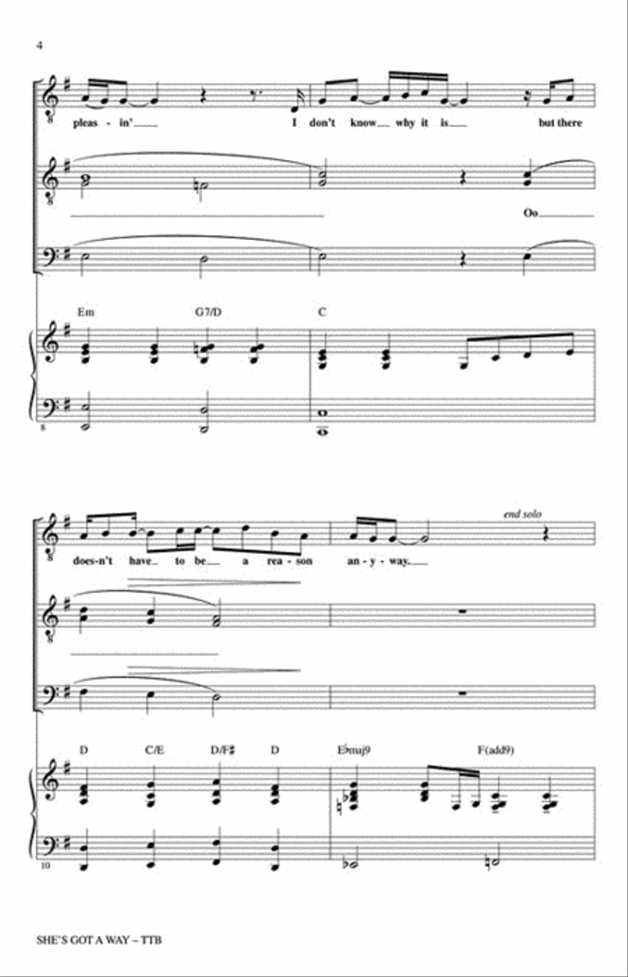 She's Got a Way Show Choir scores gallery preview page 3