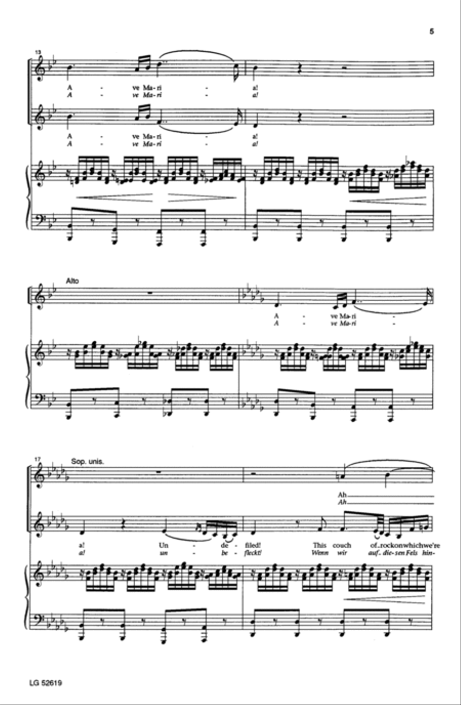 Ave Maria (Opus 52, No. 6) Women's Choir scores gallery preview page 4