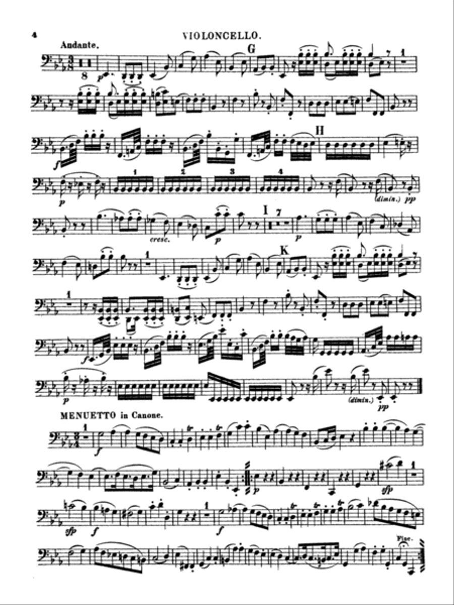 String Quintets, K. 406, 515, 516, 593, 614: Cello String Quintet scores gallery preview page 4