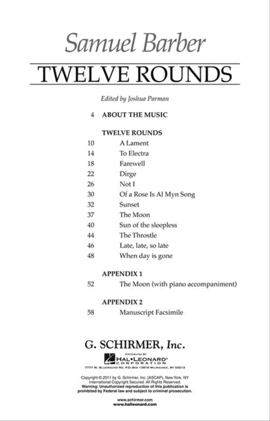 Twelve Rounds 4-Part scores gallery preview page 2
