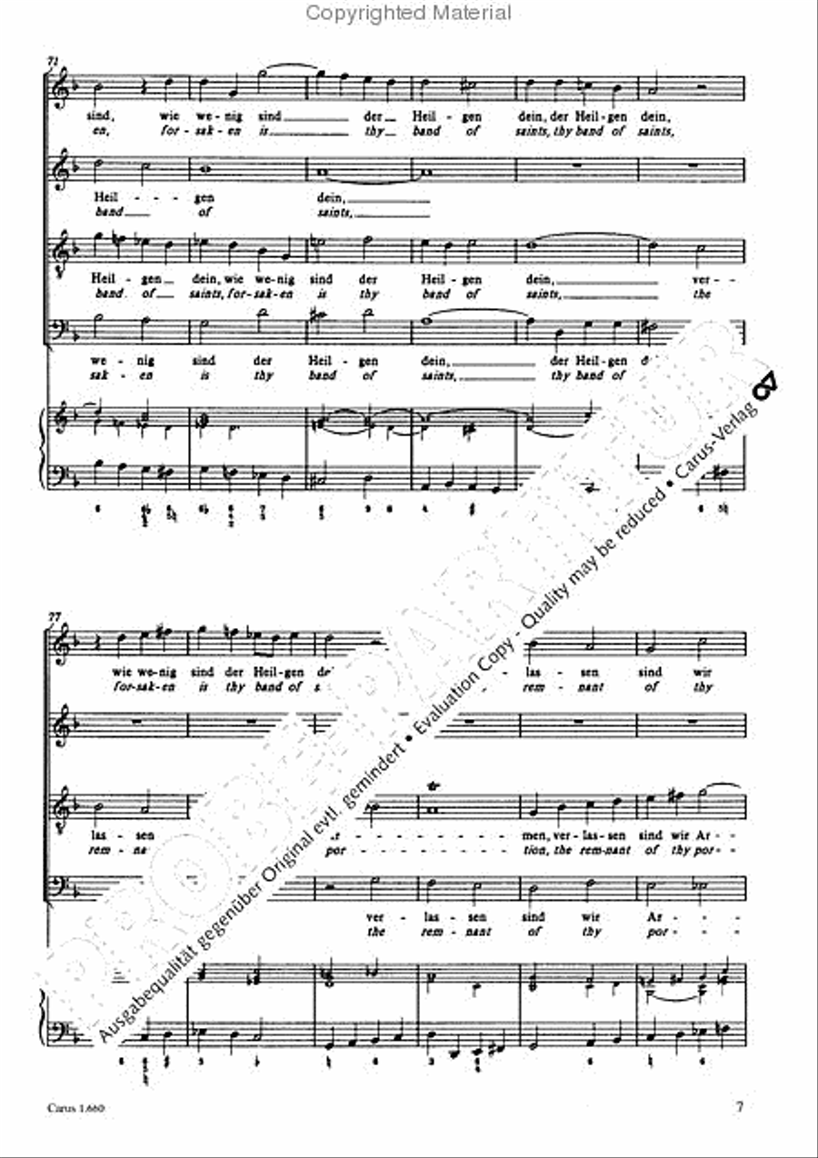 Bach: Ach Gott, vom Himmel; Das wollst du Score scores gallery preview page 8