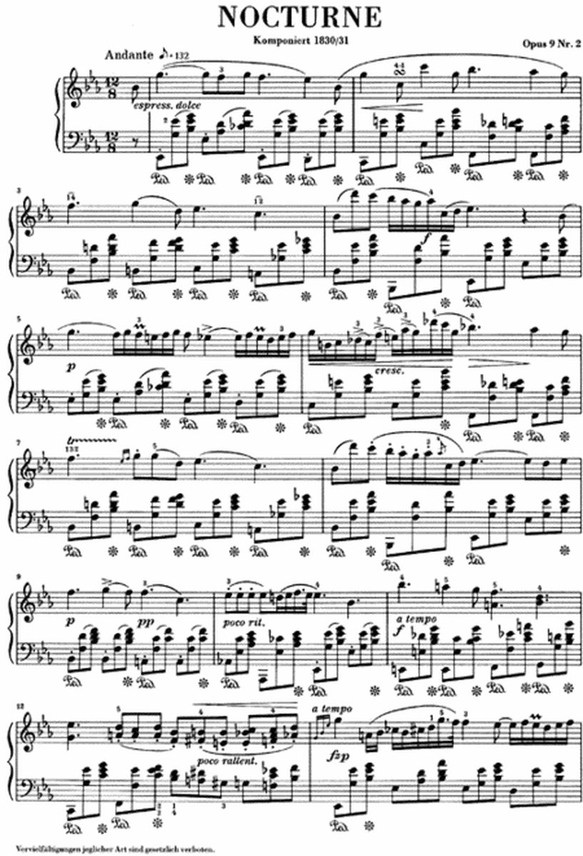 Nocturne in E Flat Major Op. 9