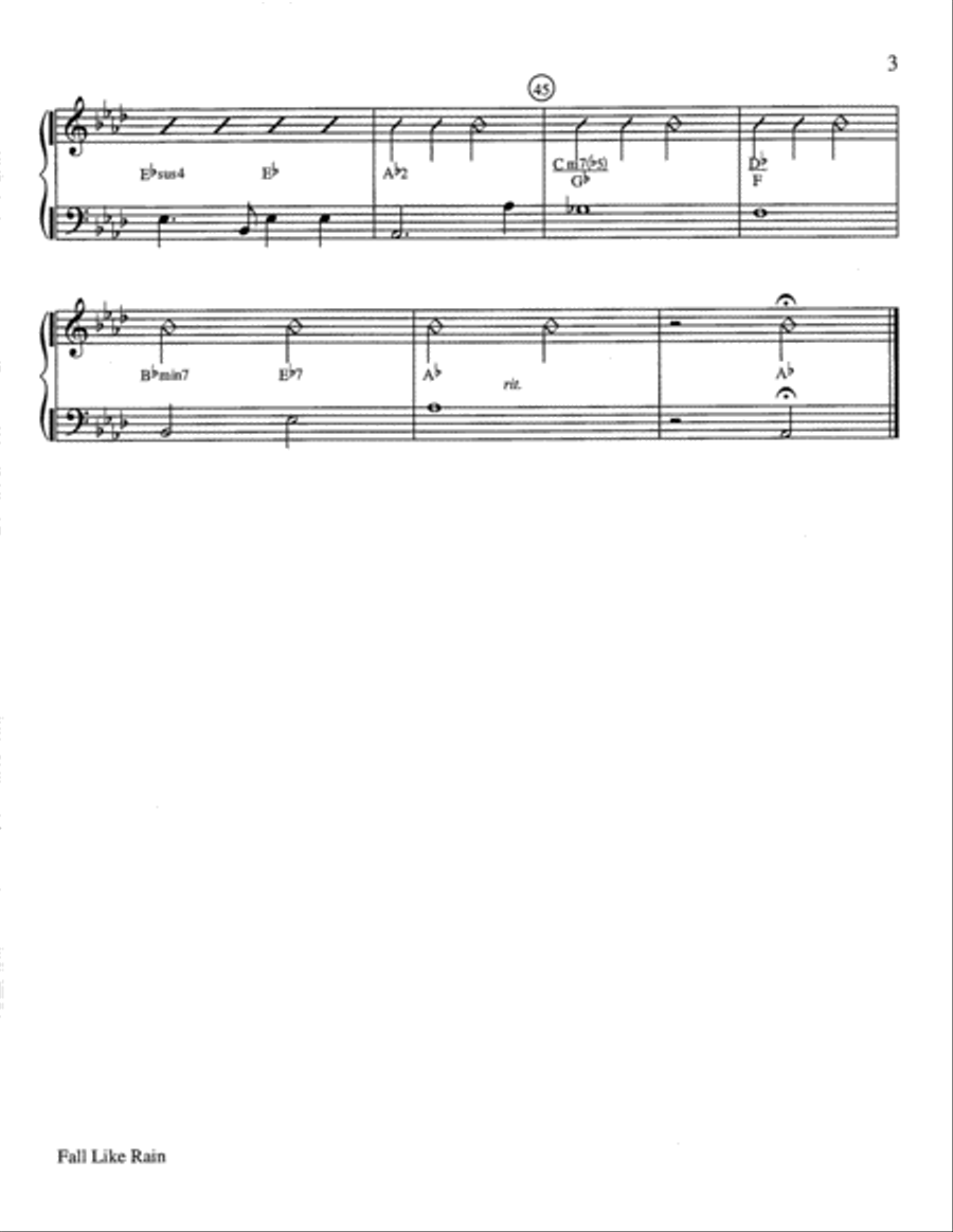 Fall Like Rain Fall Like Rain Set of Parts scores gallery preview page 4
