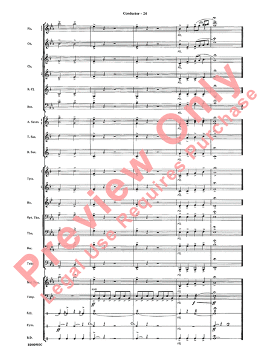 Crestar Overture Crestar Overture Concert Band scores gallery preview page 27