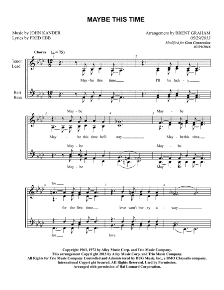 Maybe This Time SSAA scores gallery preview page 1