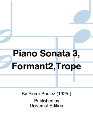 Book cover for Piano Sonata 3, Formant2,Trope