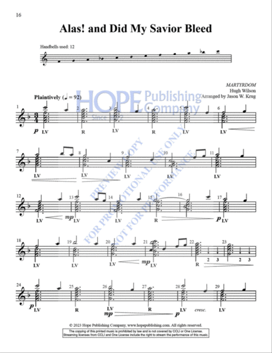 Small But Mighty: Settings for 12 Bells, Vol 6 Handbell Choir scores gallery preview page 17