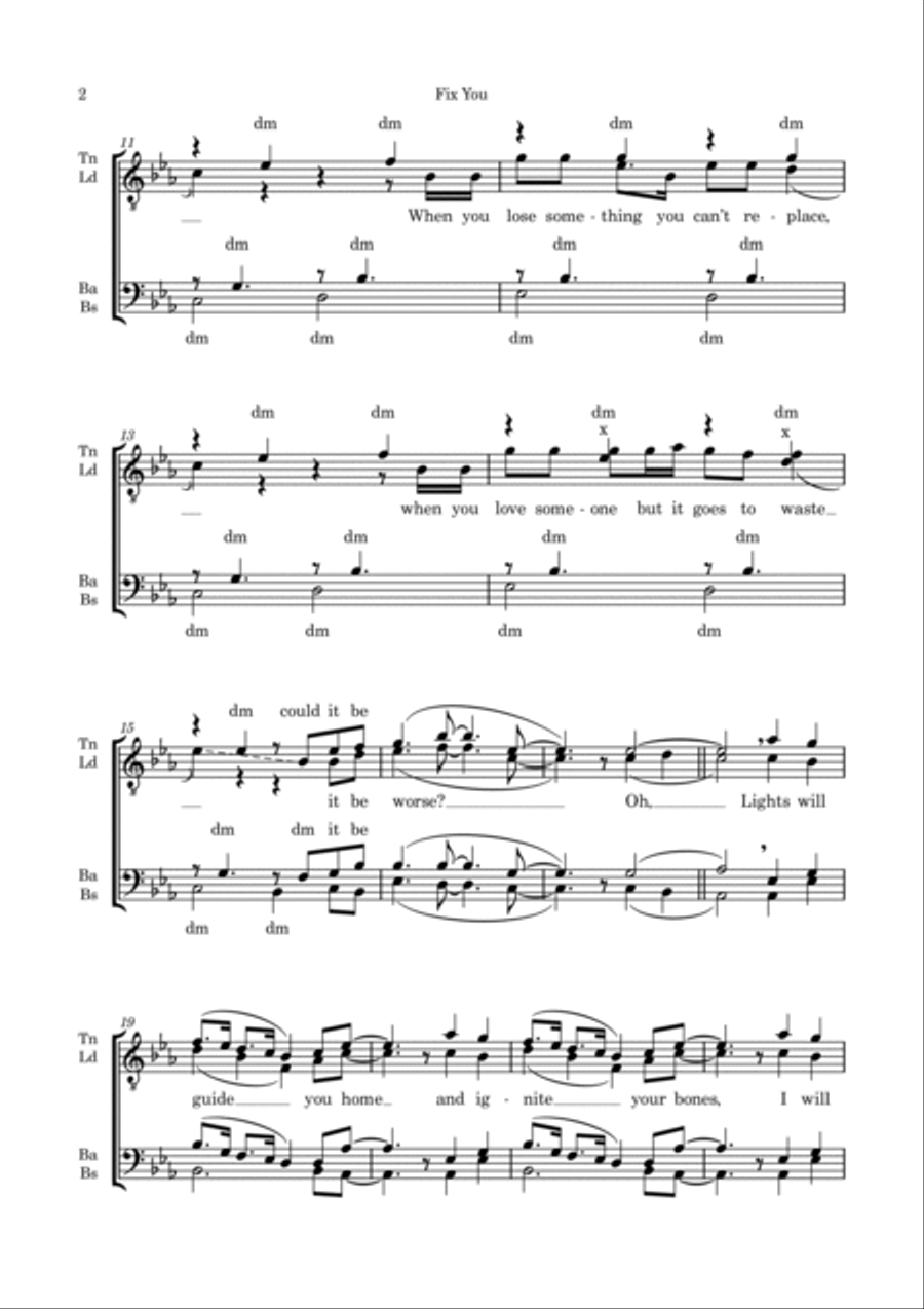 Fix You TTBB scores gallery preview page 2
