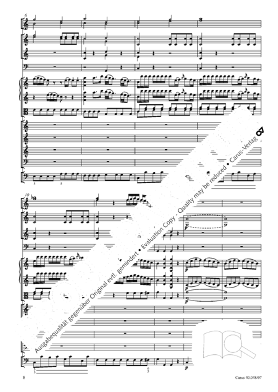 Regina coeli in B-Flat Major, K. 127 4-Part scores gallery preview page 9