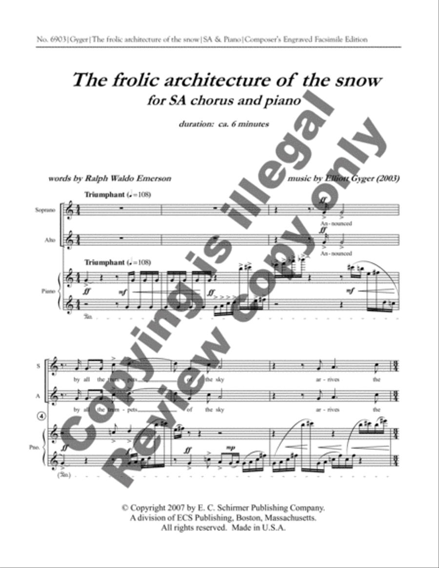 The Frolic Architecture of the Snow The Frolic Architecture of the Snow SA scores gallery preview page 3