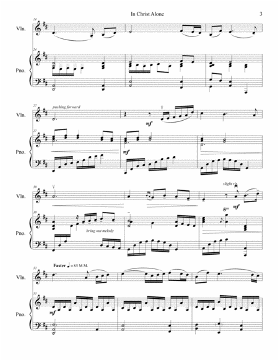 In Christ Alone Violin Solo scores gallery preview page 4