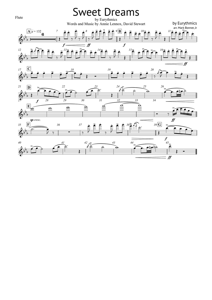 Sweet Dreams (are Made Of This) Marching Band scores gallery preview page 4