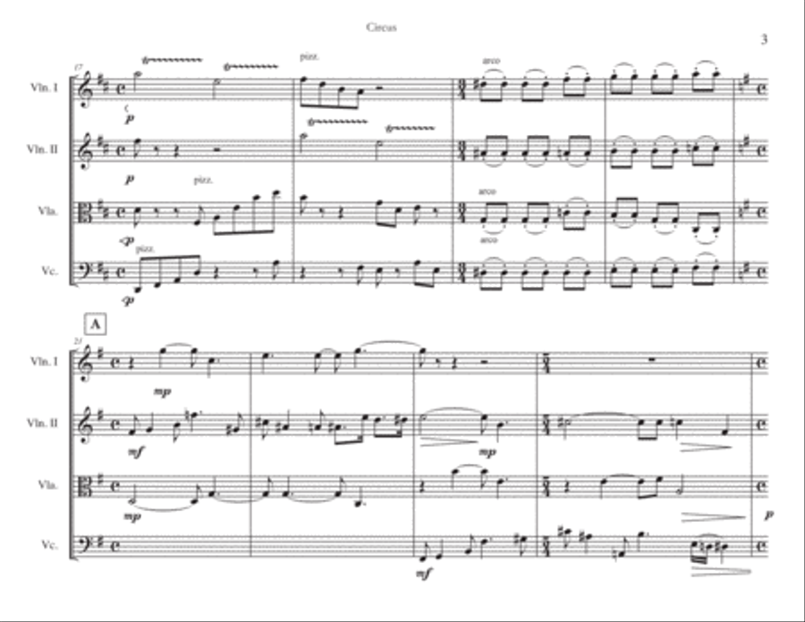Circus String Quartet scores gallery preview page 4