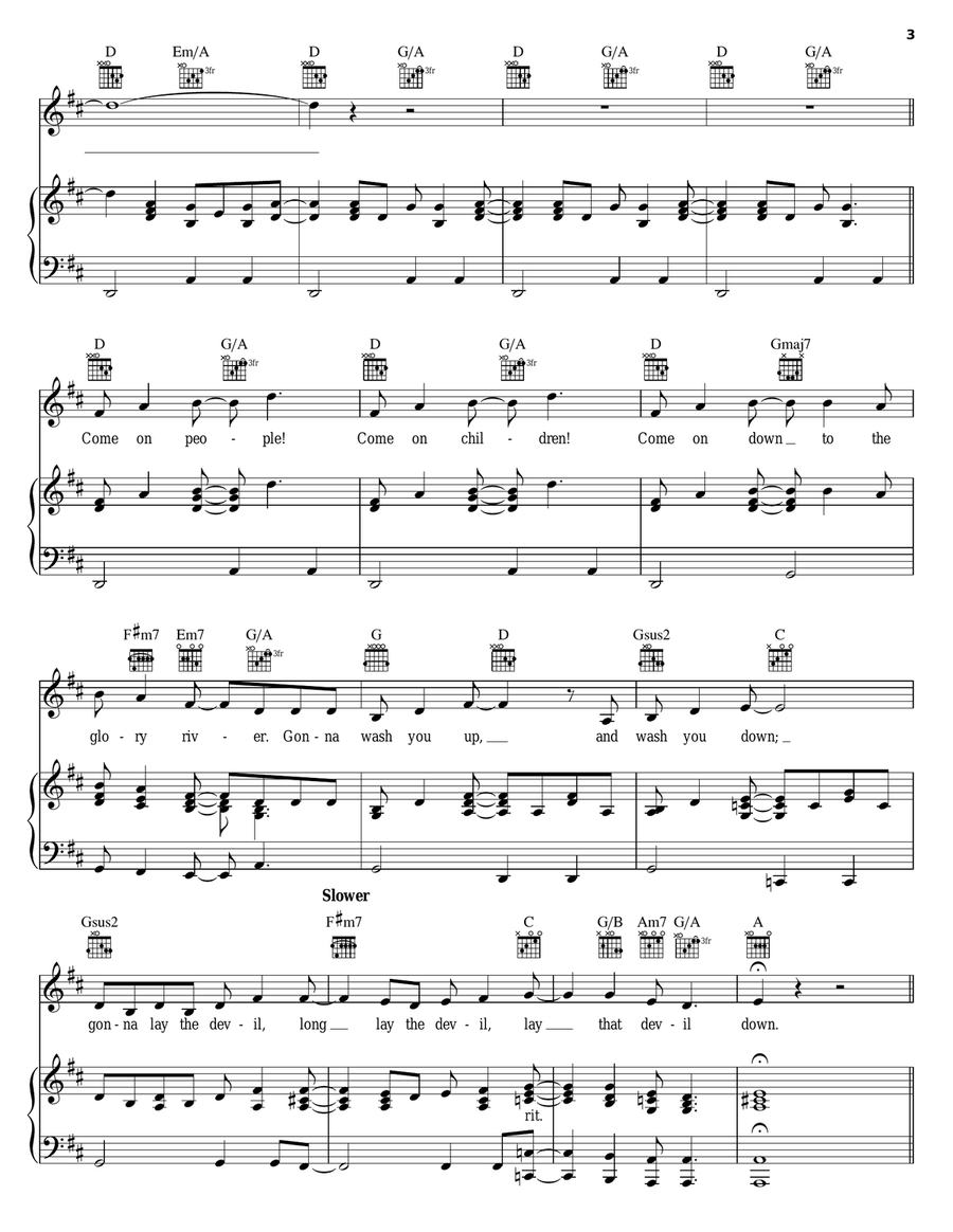 Save The Country Piano, Vocal, Guitar scores gallery preview page 3