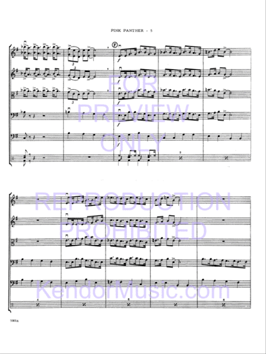Pink Panther, The (Full Score) String Orchestra scores gallery preview page 6
