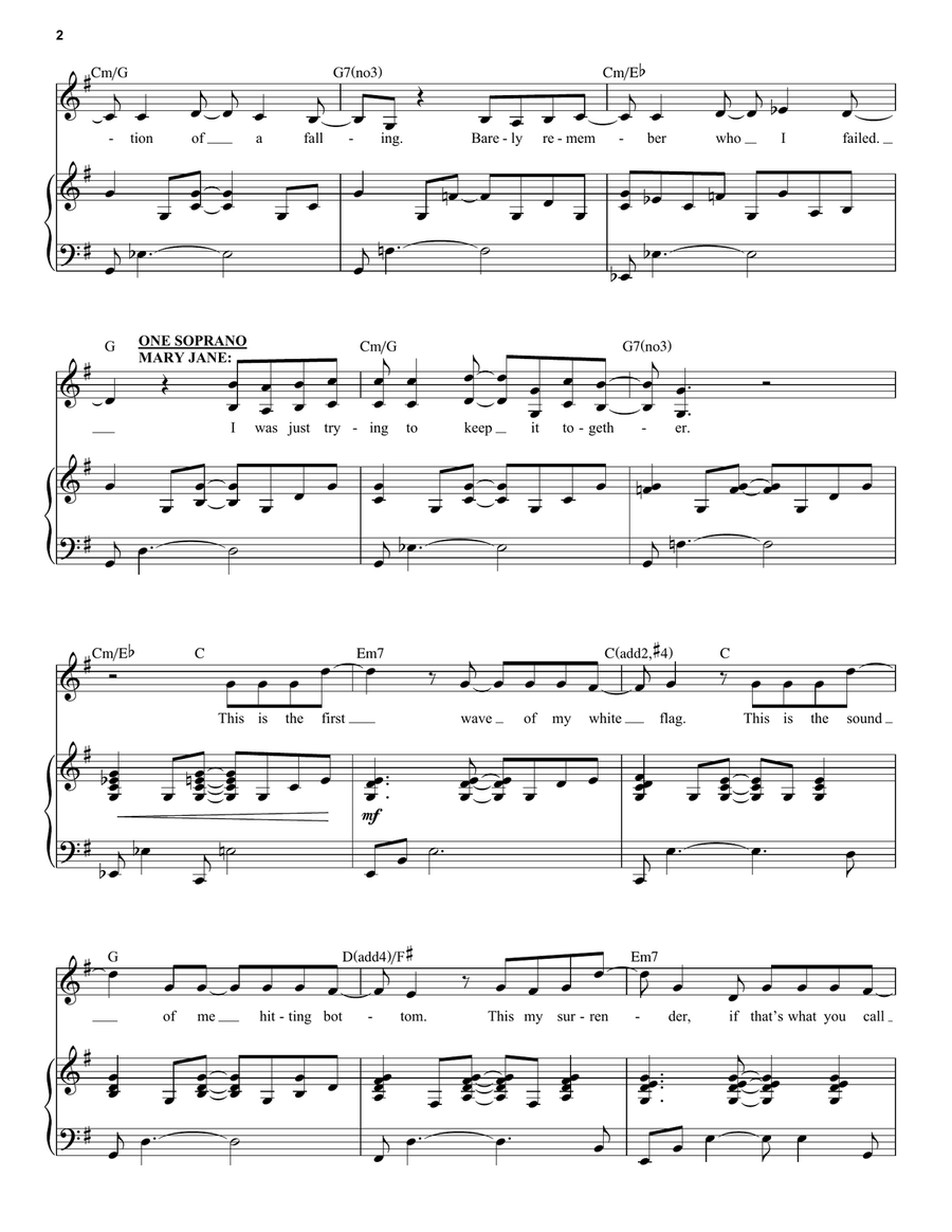 Smiling (from Jagged Little Pill The Musical) Voice scores gallery preview page 2