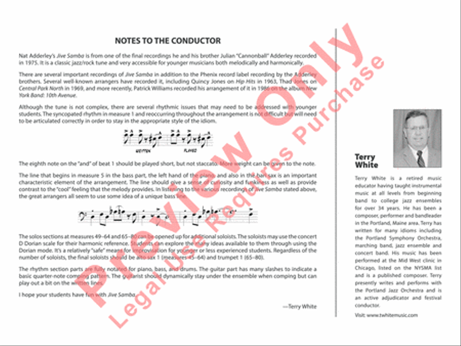 Jive Samba Jazz Ensemble scores gallery preview page 3