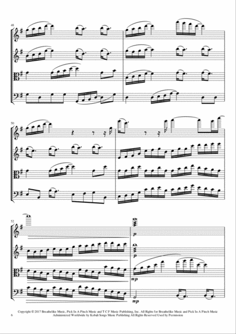 Never Enough String Quartet scores gallery preview page 6