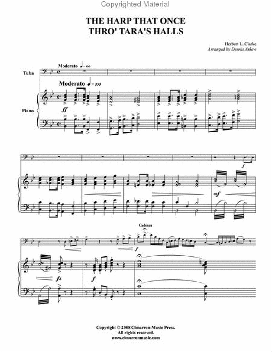 The Harp That Once Thro' Tara's Halls Tuba scores gallery preview page 2