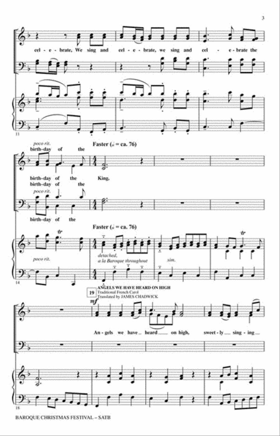 Baroque Christmas Festival 4-Part scores gallery preview page 3