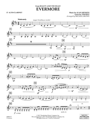 Book cover for Evermore (from Beauty and the Beast) (arr. Michael Brown) - Eb Alto Clarinet