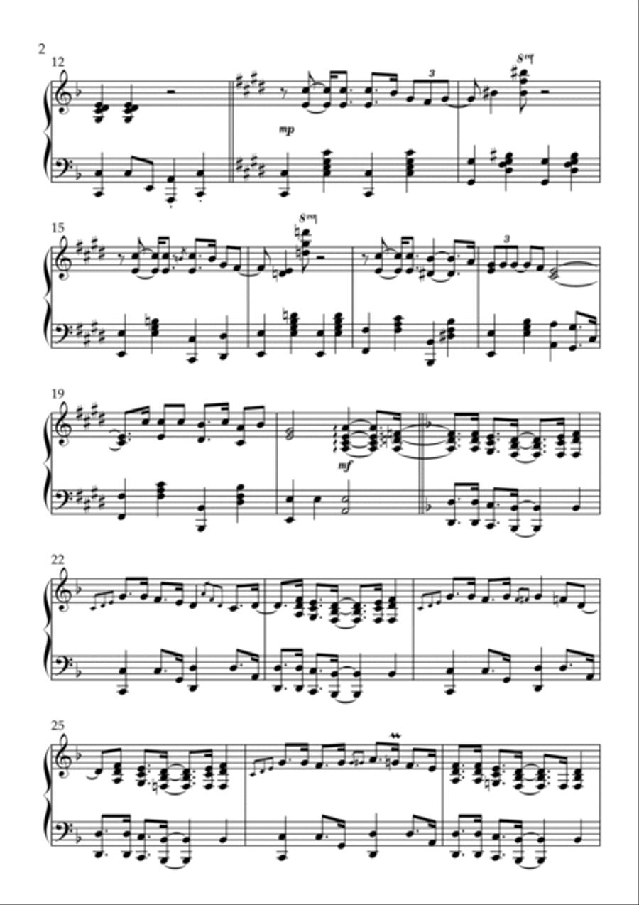 Layla Piano Solo scores gallery preview page 2