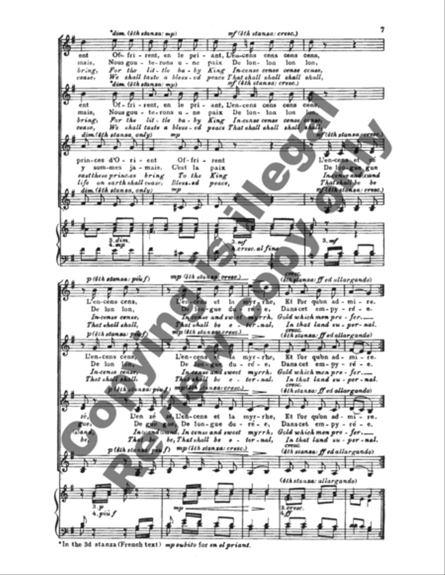 When at Christmas (Quand Dieu naquit a Noel) SSAA scores gallery preview page 5