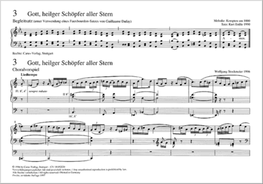 Esslinger Orgelbuch, Bd. II und III: Vorspiele und Begleitsatze Organ Solo scores gallery preview page 2