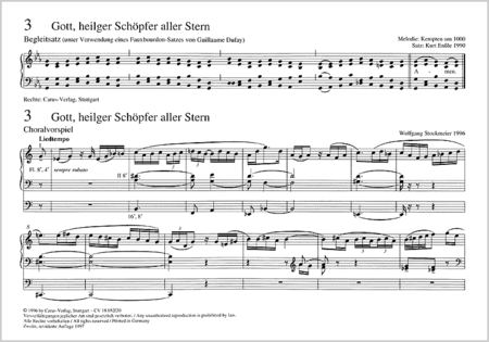 Esslinger Orgelbuch, Bd. II und III: Vorspiele und Begleitsatze