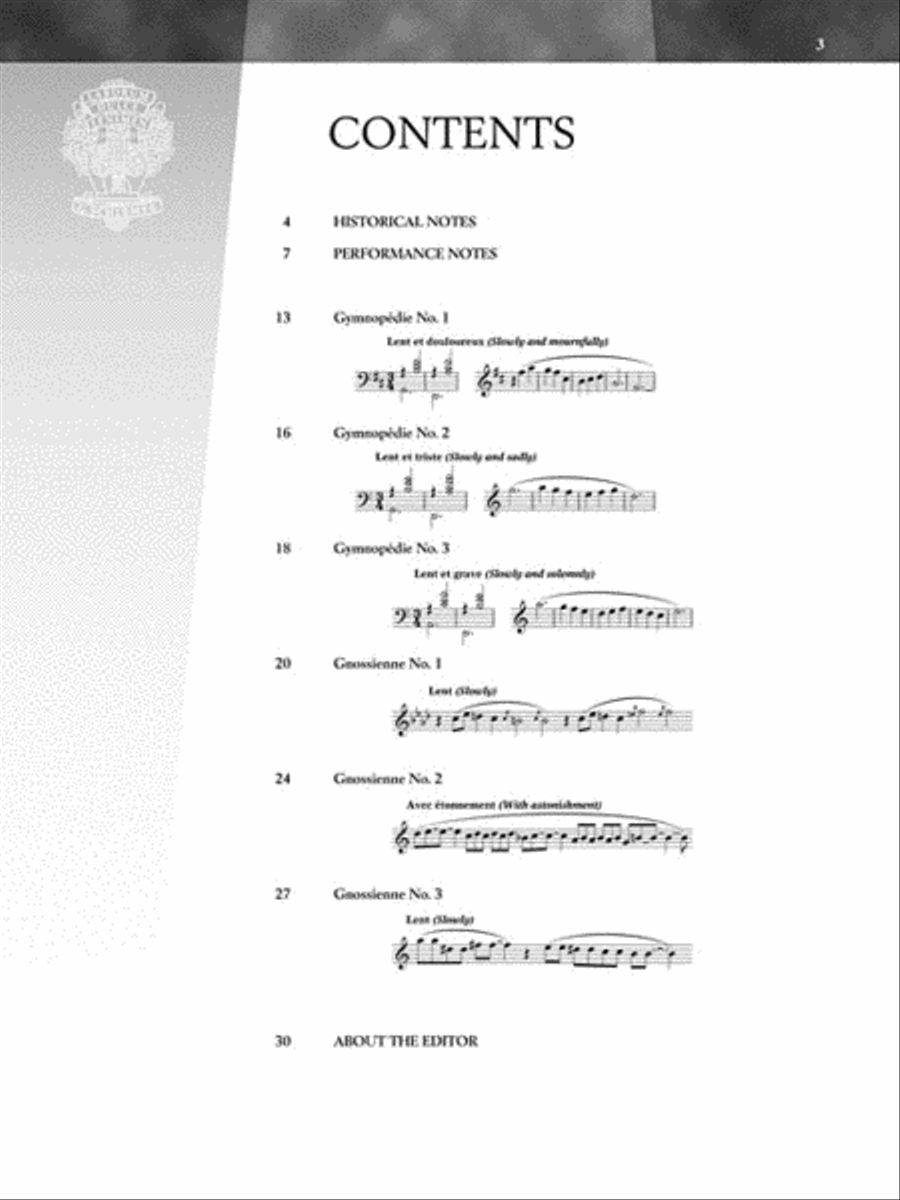 Satie – Gymnopédies and Gnossiennes Piano Solo scores gallery preview page 2