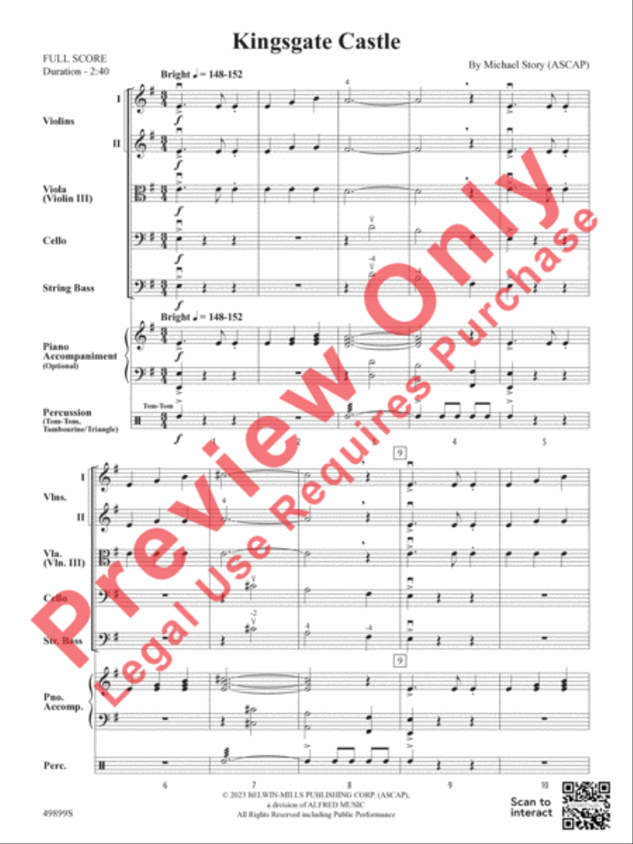 Kingsgate Castle String Orchestra scores gallery preview page 4