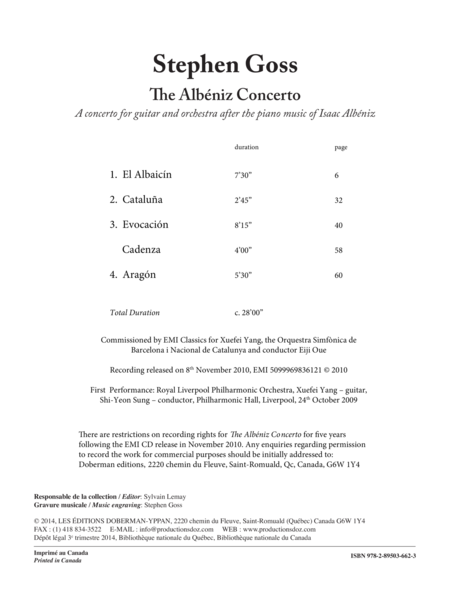 The Albeniz Concerto