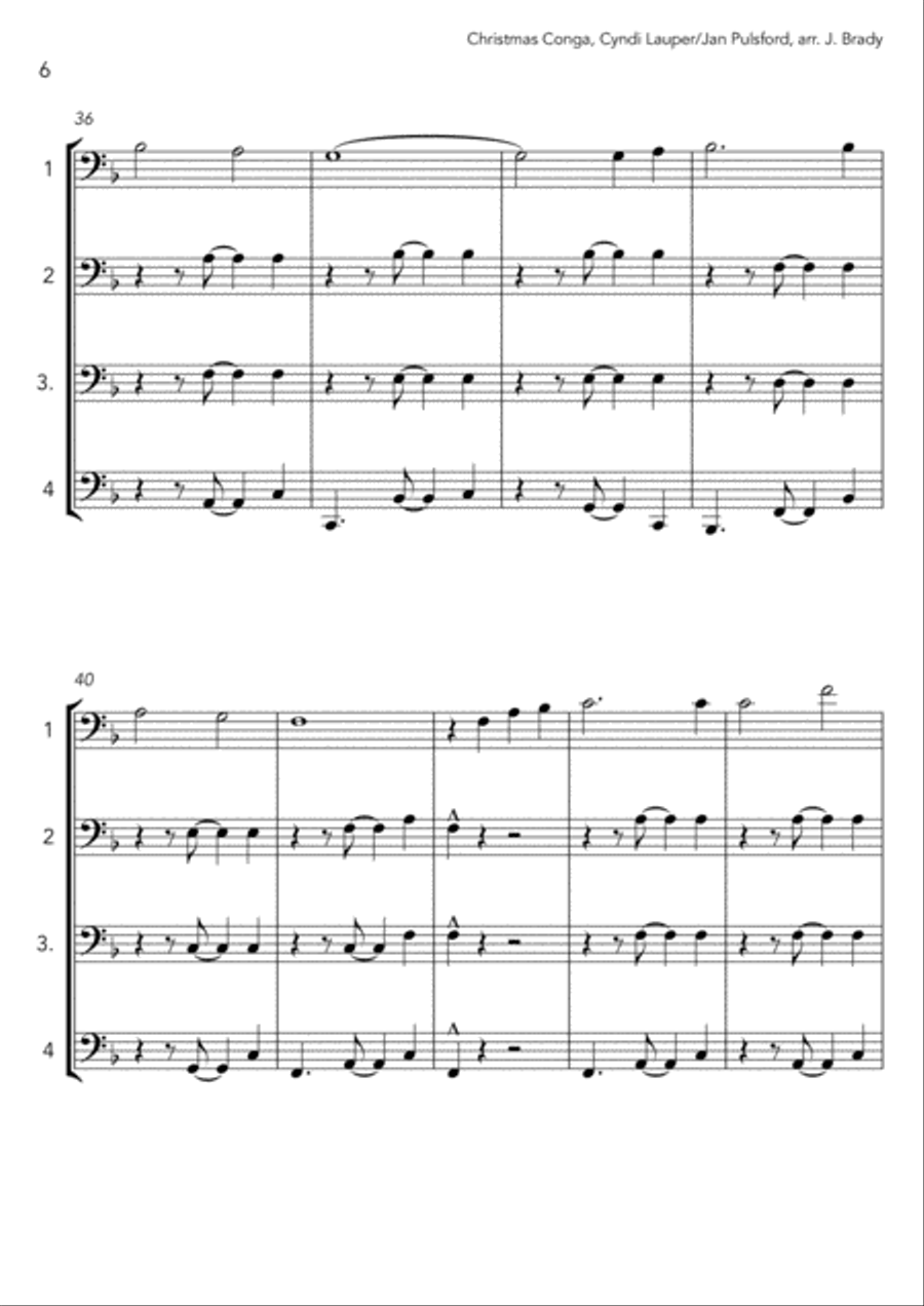 Christmas Conga Brass Ensemble scores gallery preview page 6