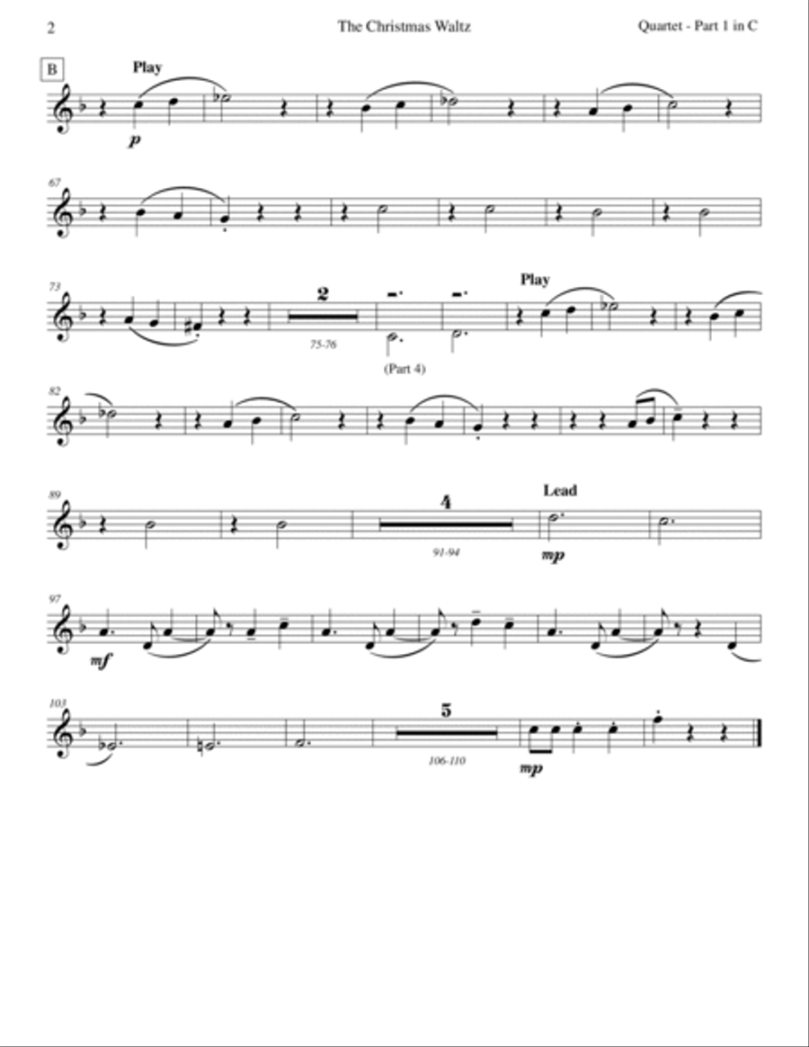 The Christmas Waltz Viola scores gallery preview page 6