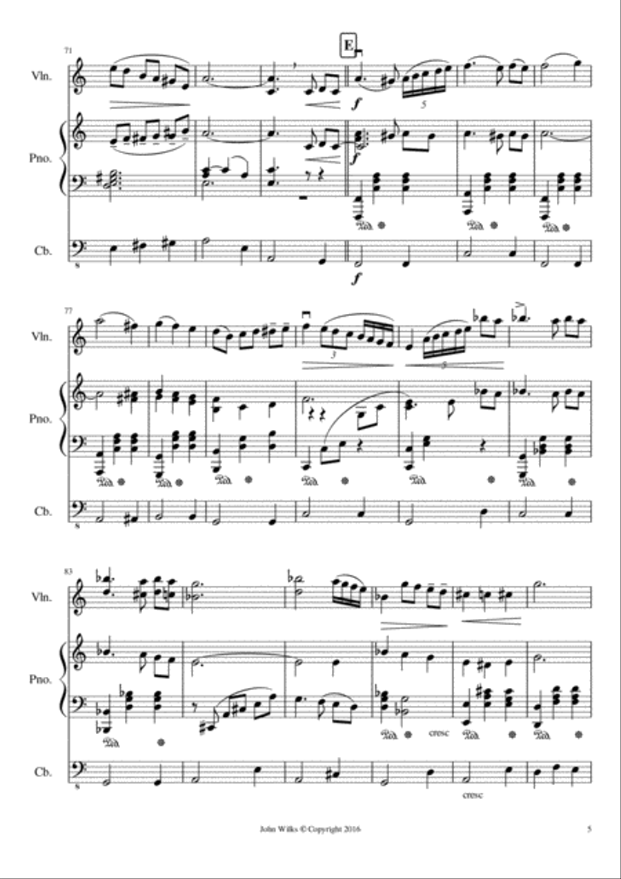 Traditional Waltz arranged arranged for a piano trio Small Ensemble scores gallery preview page 5