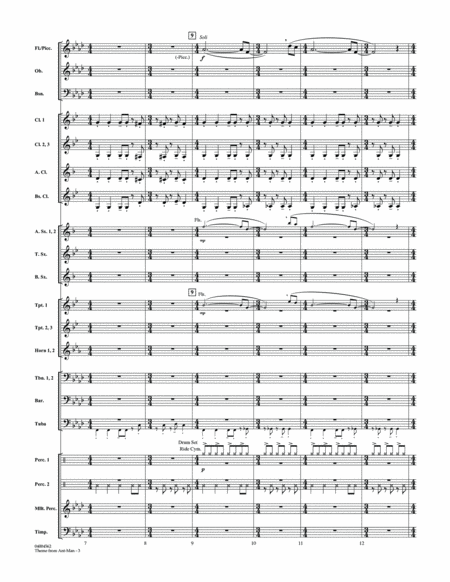 Theme from Ant-Man - Conductor Score (Full Score)