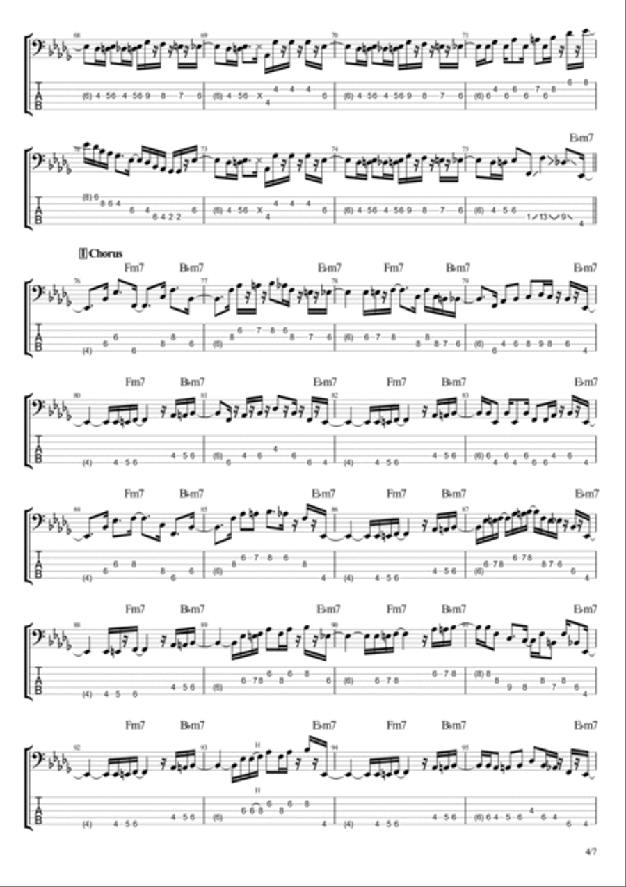 Space Cowboy Bass Guitar scores gallery preview page 4