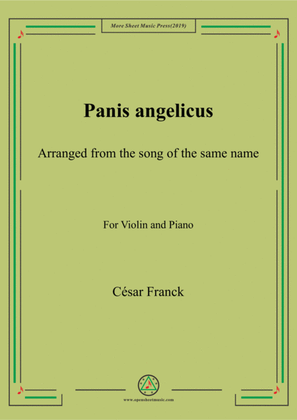 Franck-Panis angelicus,for Violin and Piano