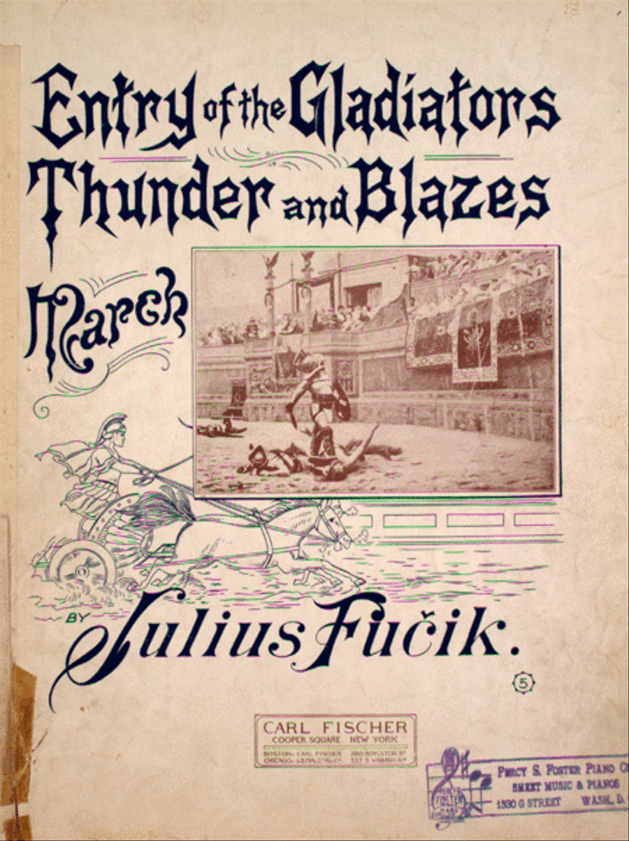 Entry of the Gladiators. Thunder and Blazes March Piano Solo scores gallery preview page 1