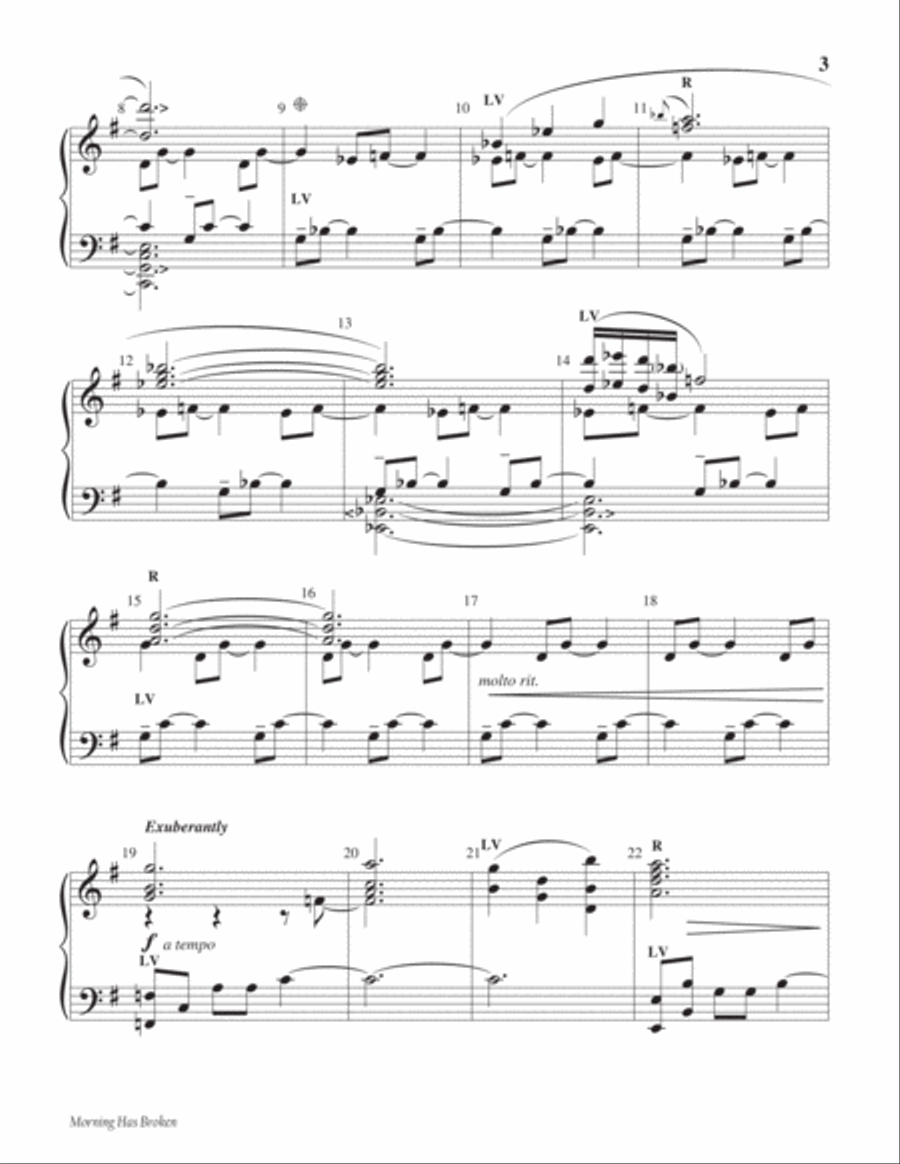 Morning Has Broken 5-Octaves scores gallery preview page 4