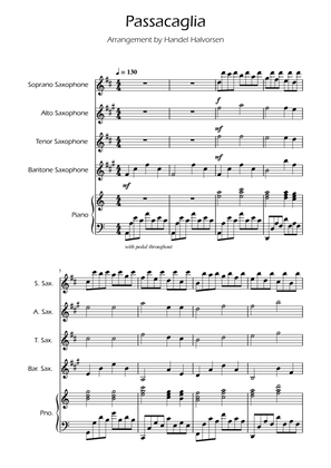 Passacaglia - Handel/Halvorsen - Sax Quartet SATB