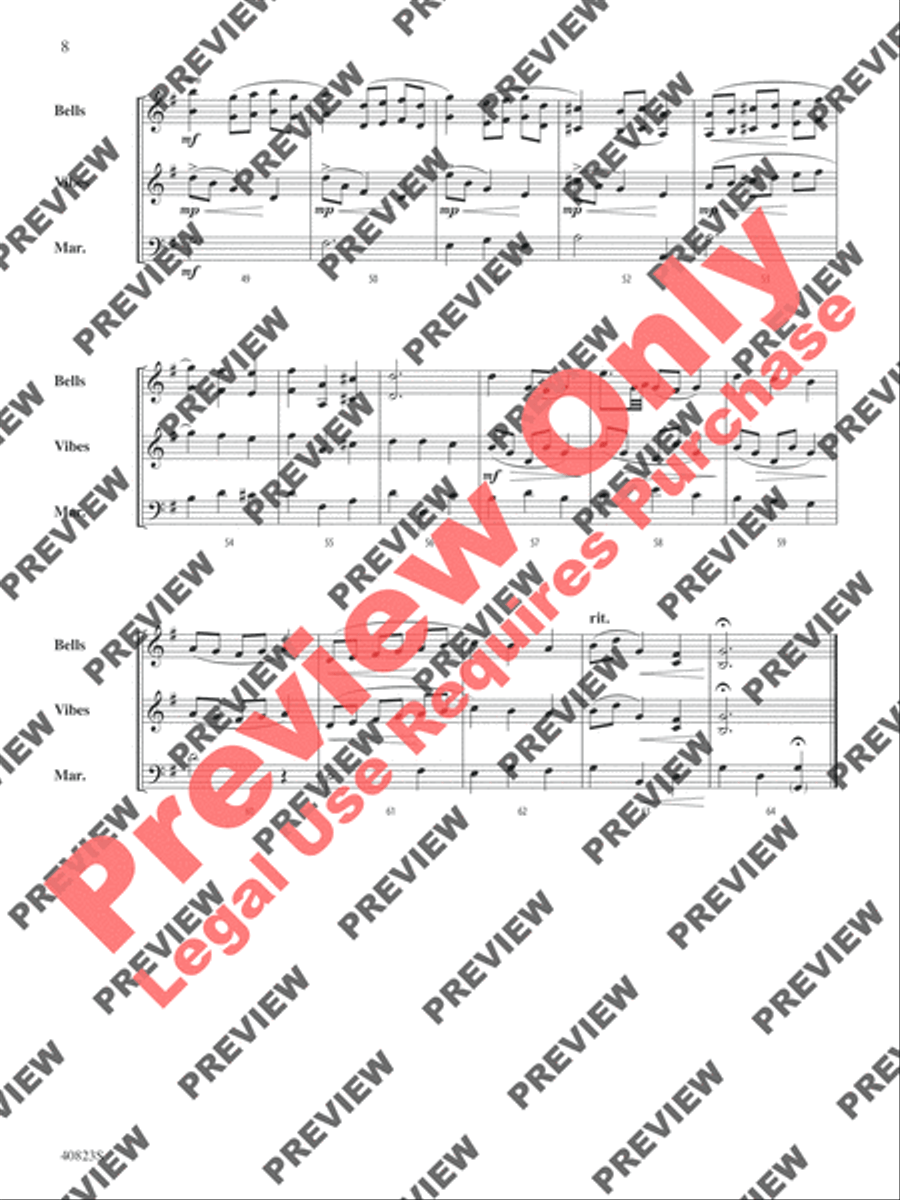 Classic Mallet Trios -- Bach Small Ensemble scores gallery preview page 21