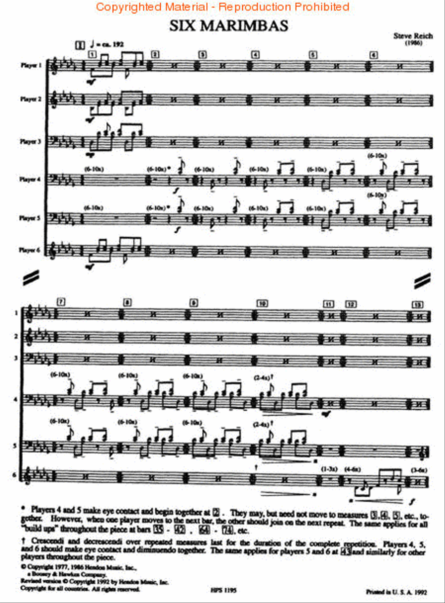 Six Marimbas Marimba scores gallery preview page 2