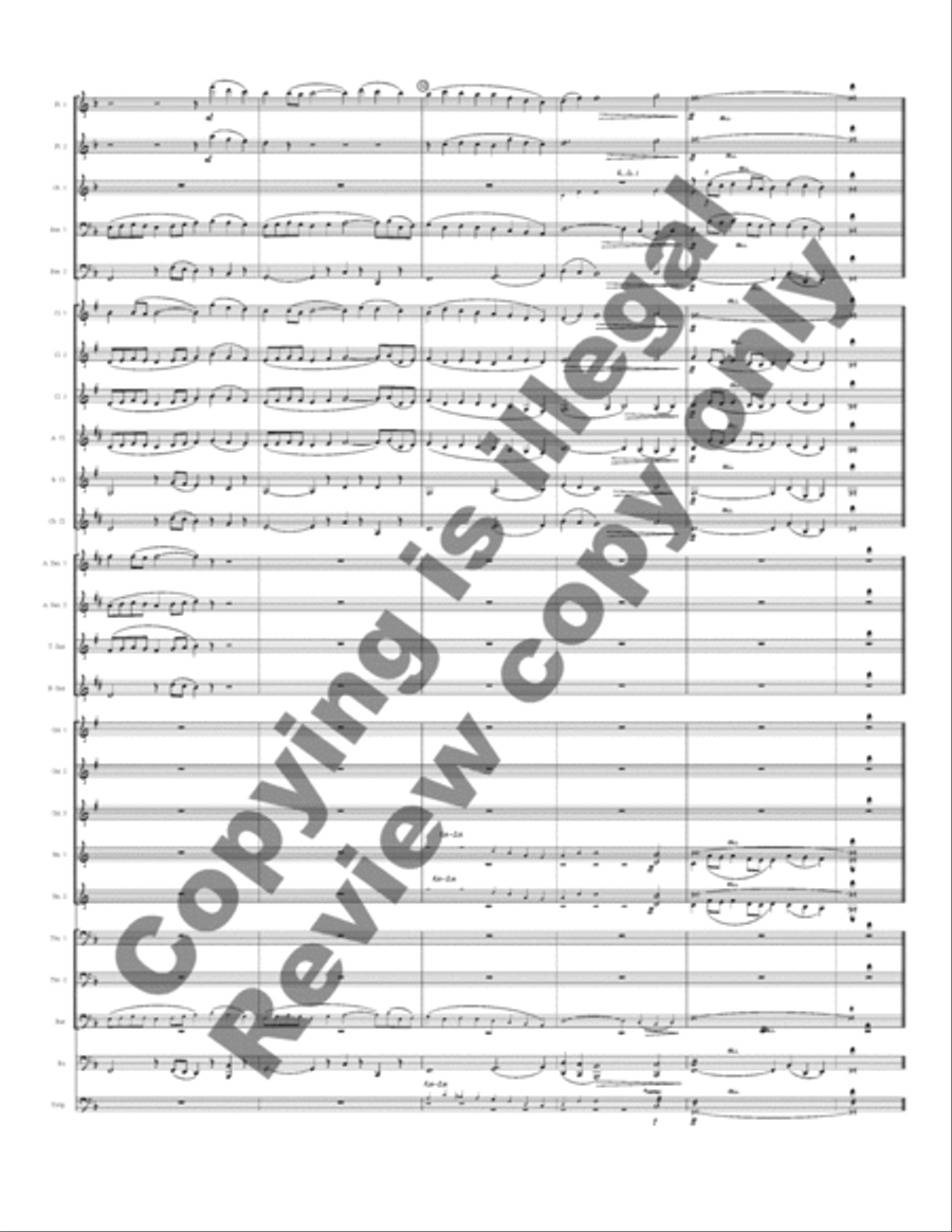 Rhosymedre, Prelude On a Welsh Hymn Tune Concert Band scores gallery preview page 10
