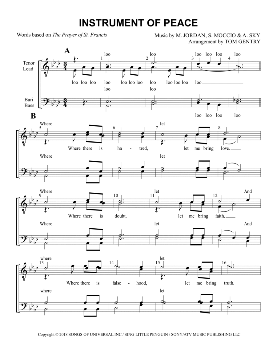 Instrument Of Peace Instrument Of Peace TTBB scores gallery preview page 1